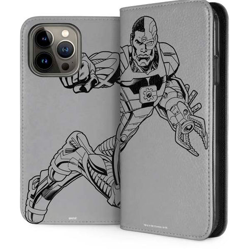 DC Comics Cyborg Comic Pop iPhone 13 Pro Max Folio Case