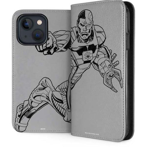 DC Comics Cyborg Comic Pop iPhone 14 Folio Case