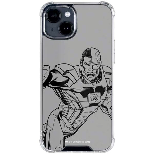 DC Comics Cyborg Comic Pop iPhone 15 Clear Case