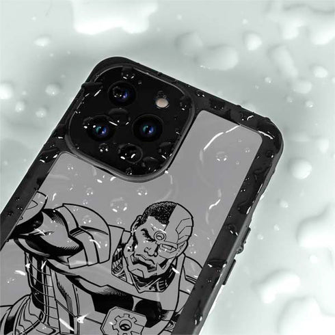 DC Comics Cyborg Comic Pop iPhone 15 Pro Waterproof Case