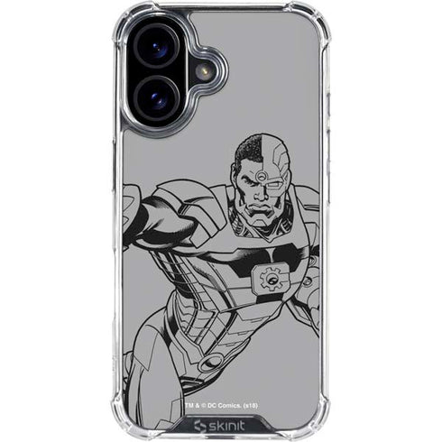 DC Comics Cyborg Comic Pop iPhone 16 Clear Case