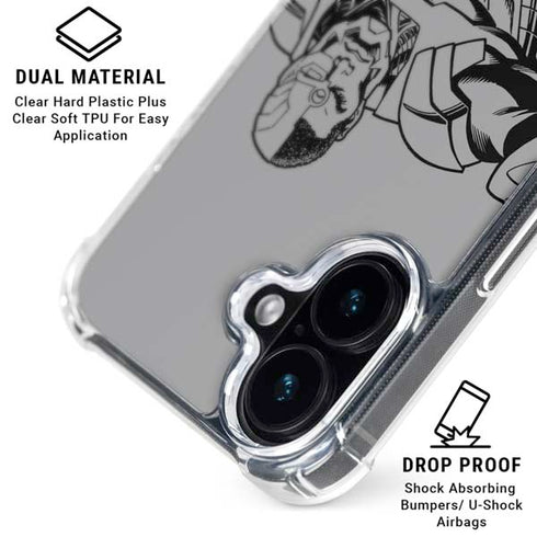 DC Comics Cyborg Comic Pop iPhone 16 Clear Case