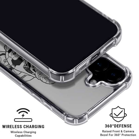 DC Comics Cyborg Comic Pop iPhone 16 Plus Clear Case