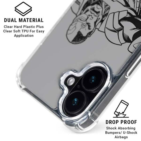 DC Comics Cyborg Comic Pop iPhone 16 Plus Clear Case