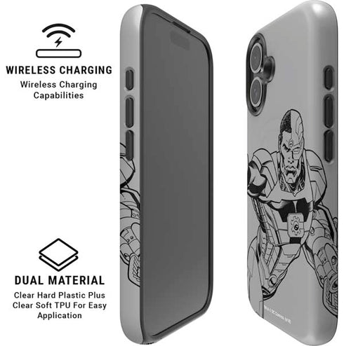 DC Comics Cyborg Comic Pop iPhone 16 Plus Magsafe Impact Case