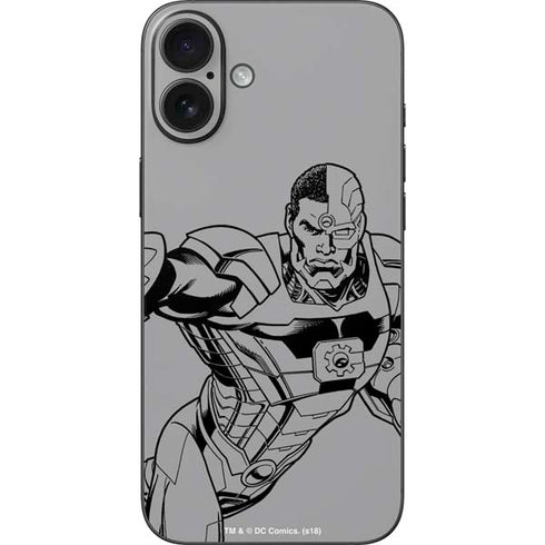 DC Comics Cyborg Comic Pop iPhone 16 Plus Skin