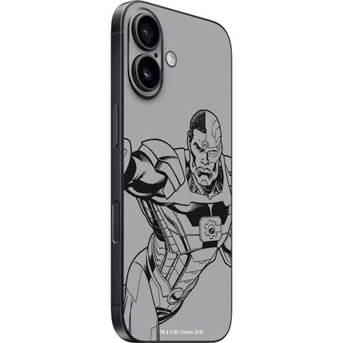 DC Comics Cyborg Comic Pop iPhone 16 Plus Skin