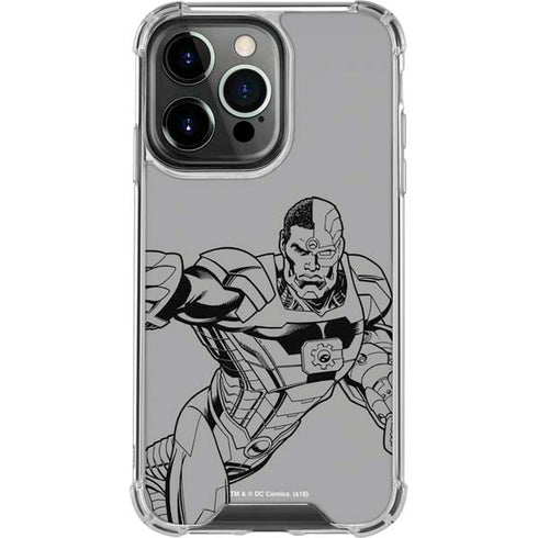 DC Comics Cyborg Comic Pop iPhone 16 Pro Clear Case