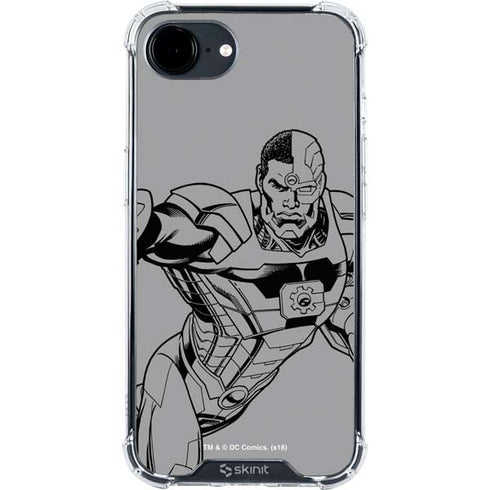 DC Comics Cyborg Comic Pop iPhone 16e Clear Case