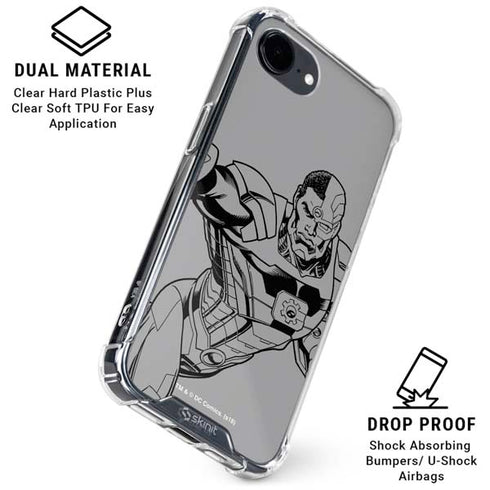 DC Comics Cyborg Comic Pop iPhone 16e Clear Case