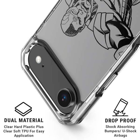 DC Comics Cyborg Comic Pop iPhone 17 Air Clear Case