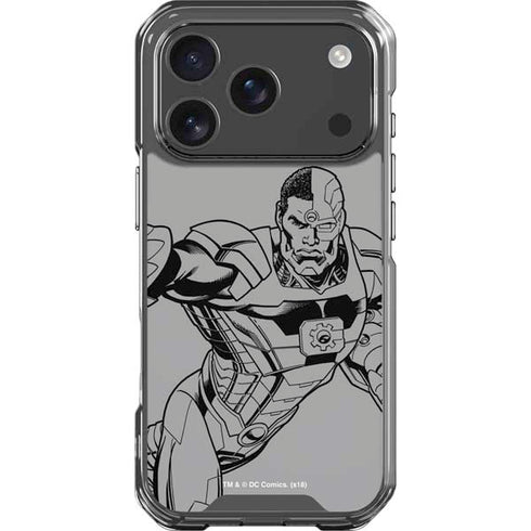 DC Comics Cyborg Comic Pop iPhone 17 Pro Clear Case