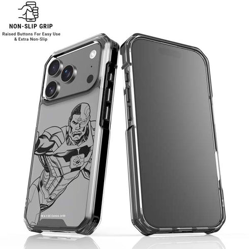 DC Comics Cyborg Comic Pop iPhone 17 Pro Max Clear Case