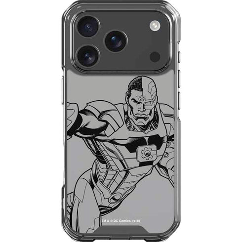 DC Comics Cyborg Comic Pop iPhone 18 Pro Clear Case