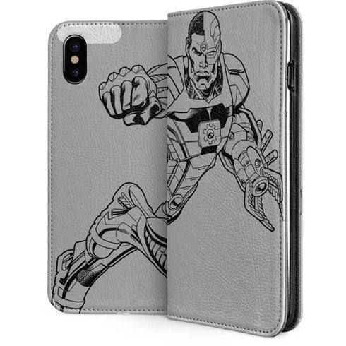 DC Comics Cyborg Comic Pop iPhone 8 Folio Case