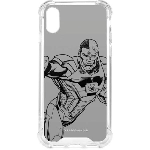 DC Comics Cyborg Comic Pop iPhone XS Clear Case