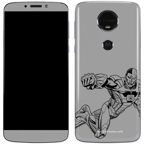 DC Comics Cyborg Comic Pop Moto E5 Plus Skin