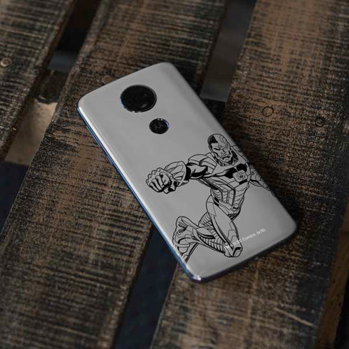 DC Comics Cyborg Comic Pop Moto E5 Plus Skin