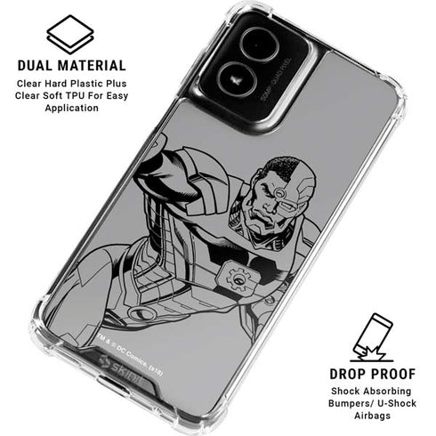 DC Comics Cyborg Comic Pop Moto G Power 5G (2024) Clear Case