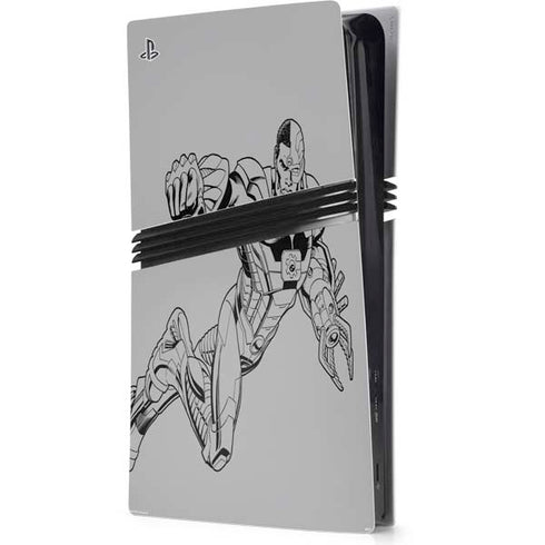 DC Comics Cyborg Comic Pop PS5 Pro Console Skin