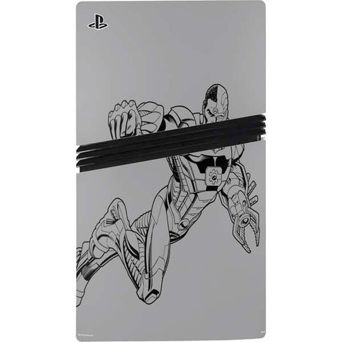 DC Comics Cyborg Comic Pop PS5 Pro Console Skin