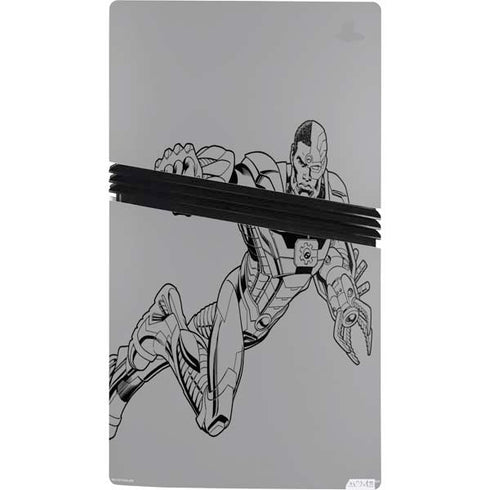 DC Comics Cyborg Comic Pop PS5 Pro Console Skin