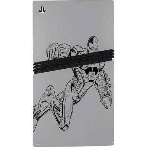 DC Comics Cyborg Comic Pop PS5 Pro Disk Console Skin