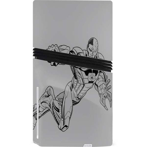 DC Comics Cyborg Comic Pop PS5 Pro Disk Console Skin