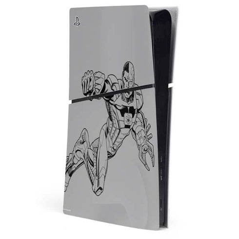 DC Comics Cyborg Comic Pop PS5 Slim Digital Edition Console Skin