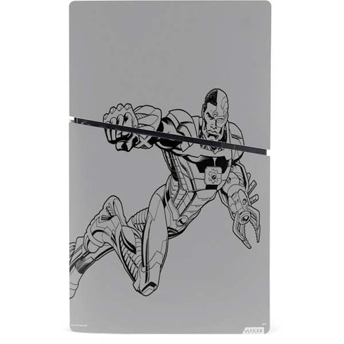 DC Comics Cyborg Comic Pop PS5 Slim Digital Edition Console Skin