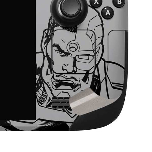 DC Comics Cyborg Comic Pop Steam Deck Handheld Gaming Computer OLED Skin