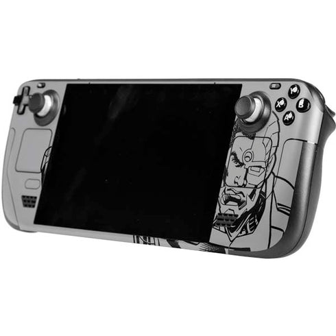 DC Comics Cyborg Comic Pop Steam Deck Handheld Gaming Computer Skin