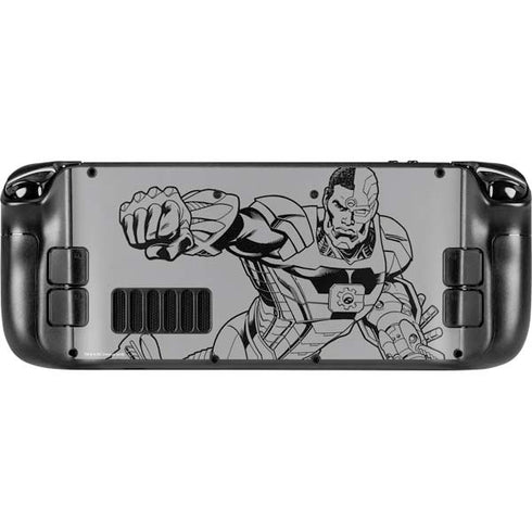 DC Comics Cyborg Comic Pop Steam Deck Handheld Gaming Computer Skin