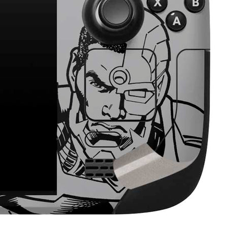 DC Comics Cyborg Comic Pop Steam Deck Handheld Gaming Computer Skin
