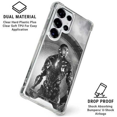 The Justice League (2017) Cyborg Poster Galaxy S25 Ultra Clear Case