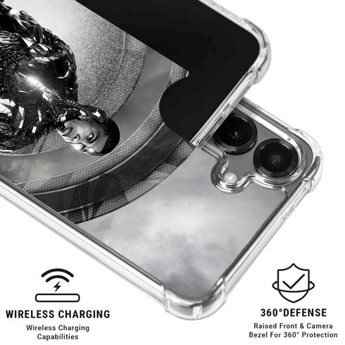 The Justice League (2017) Cyborg Poster Galaxy S26 Plus Clear Case