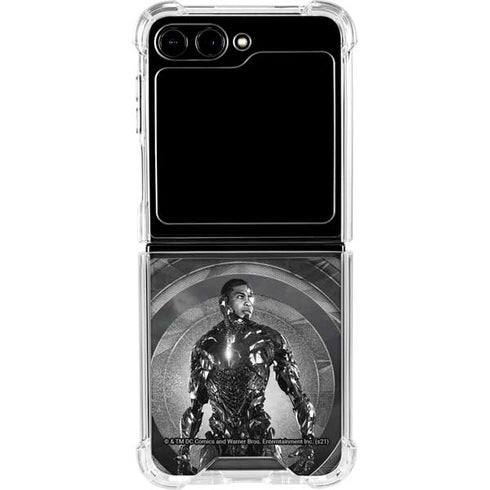 The Justice League (2017) Cyborg Poster Galaxy Z Flip6 Clear Case