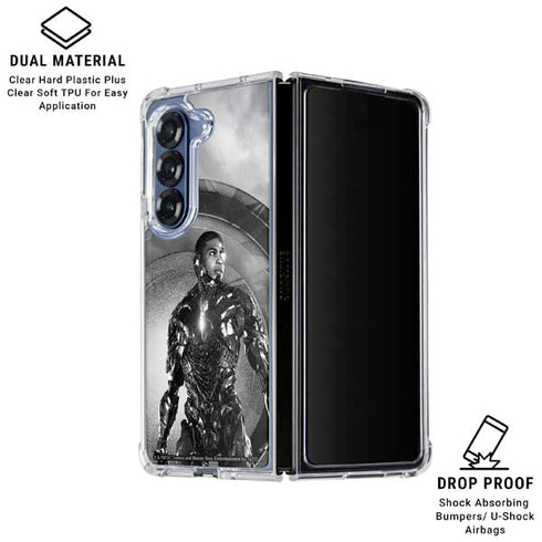 The Justice League (2017) Cyborg Poster Galaxy Z Fold6 Clear Case