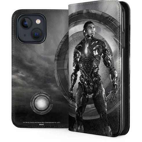 The Justice League (2017) Cyborg Poster iPhone 14 Plus Folio Case