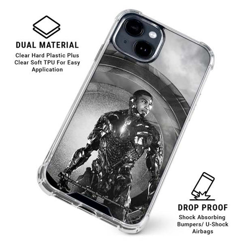 The Justice League (2017) Cyborg Poster iPhone 15 Clear Case