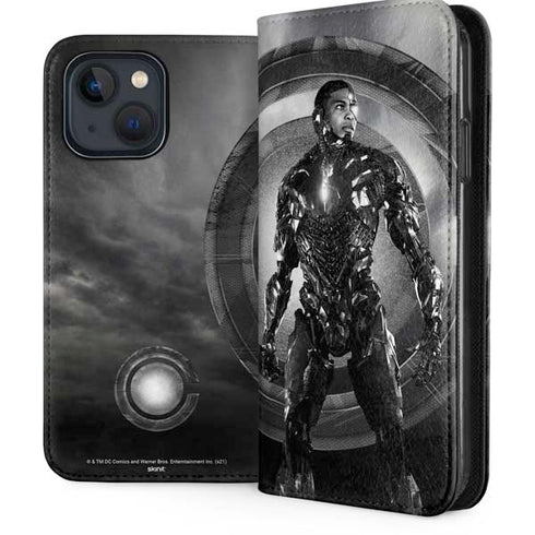 The Justice League (2017) Cyborg Poster iPhone 15 Plus Folio Case
