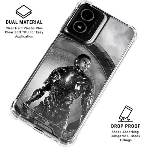 The Justice League (2017) Cyborg Poster Moto G Power 5G (2024) Clear Case