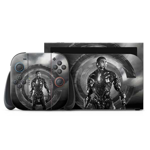 The Justice League (2017) Cyborg Poster Nintendo Switch 2 (2025) with Joy-Con Skin