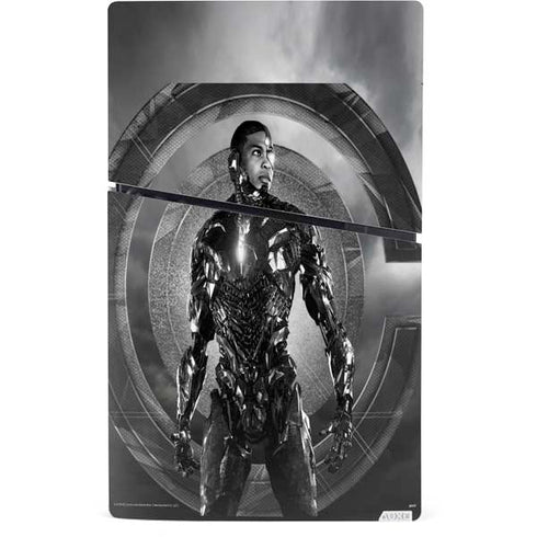 The Justice League (2017) Cyborg Poster PS5 Slim Digital Edition Console Skin