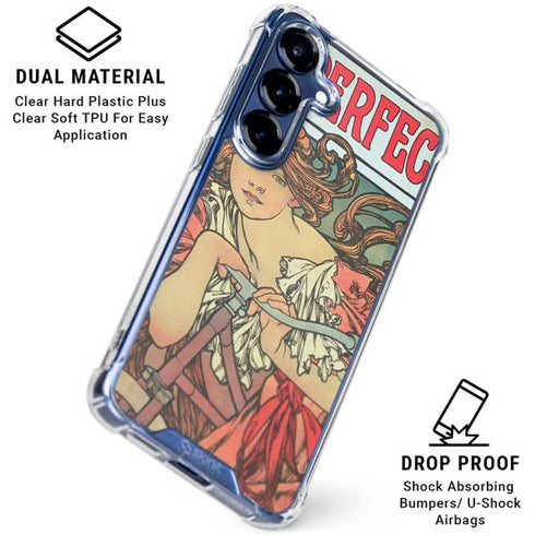 Alphonse Mucha Cycles Perfecta Galaxy S25 Plus Clear Case