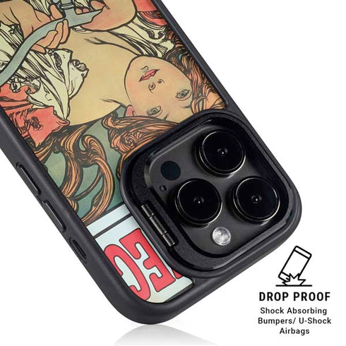 Alphonse Mucha Cycles Perfecta iPhone 14 Pro Kickstand Case