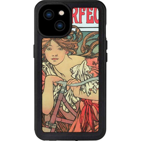 Alphonse Mucha Cycles Perfecta iPhone 15 Plus Waterproof Case