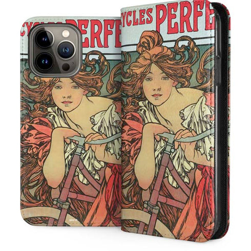 Alphonse Mucha Cycles Perfecta iPhone 15 Pro Max Folio Case