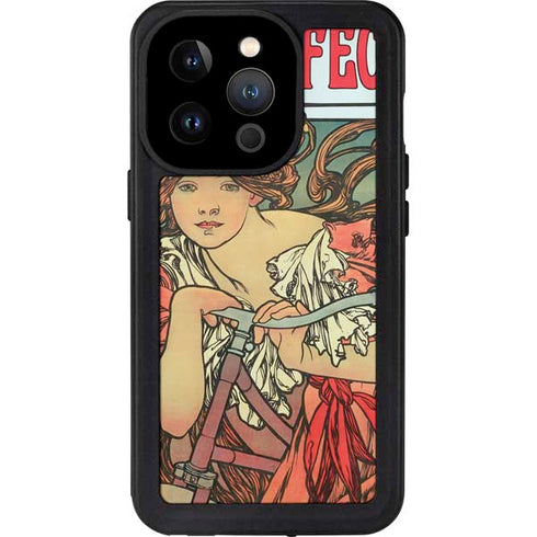 Alphonse Mucha Cycles Perfecta iPhone 15 Pro Waterproof Case