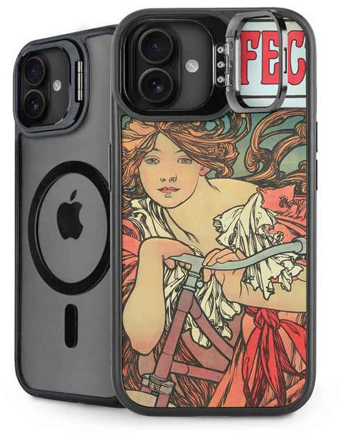 Alphonse Mucha Cycles Perfecta iPhone 16 Kickstand Case